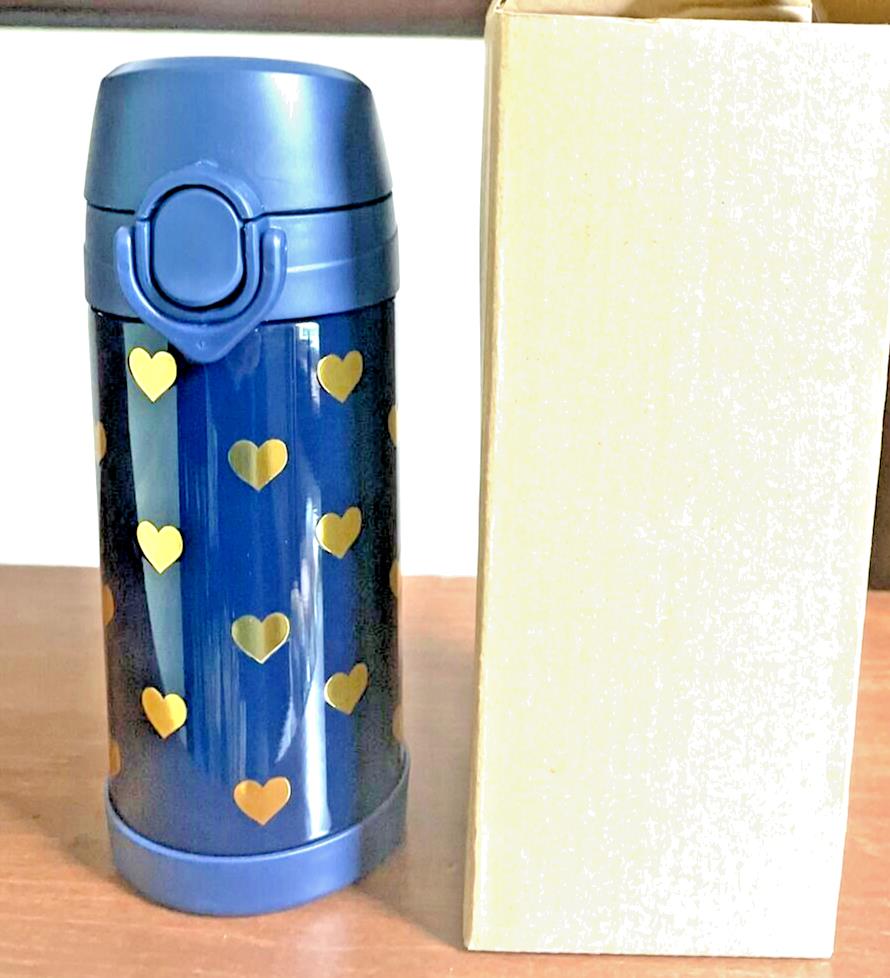 Pottery Barn School Disney Lunch WATER BOTTLE glitter Travel rainbow gold gift n