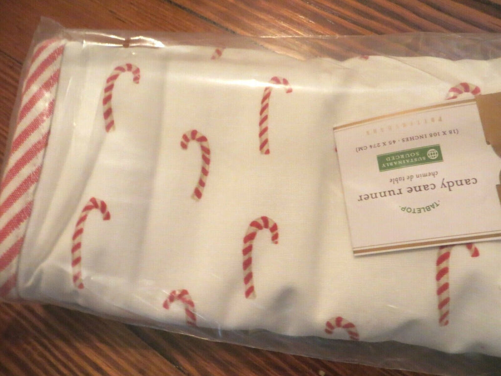 Disney Pottery barn Holiday TAble runner Candy Cane party gift Christmas kids '