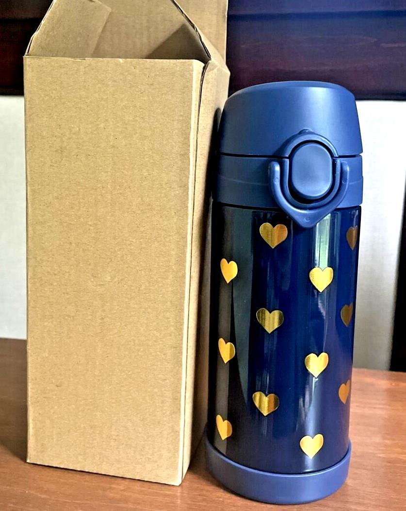 Pottery Barn School Disney Lunch WATER BOTTLE glitter Travel rainbow gold gift n