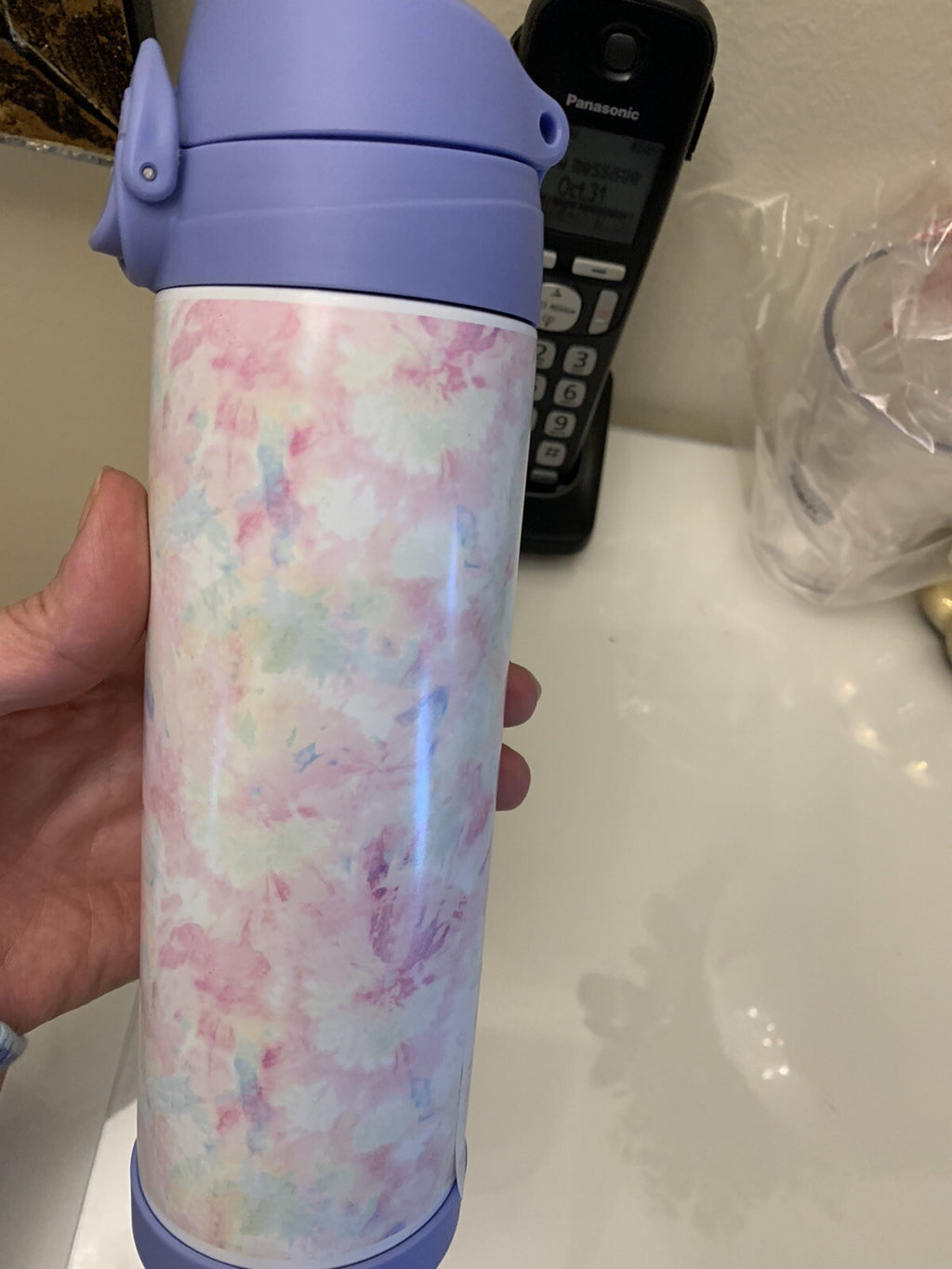 Pottery barn school Garden Party LARGE WATER BOTTLE school foral holiday gift n