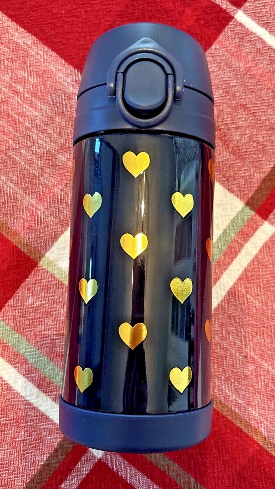 Pottery Barn School Disney Lunch WATER BOTTLE glitter Travel rainbow gold gift n