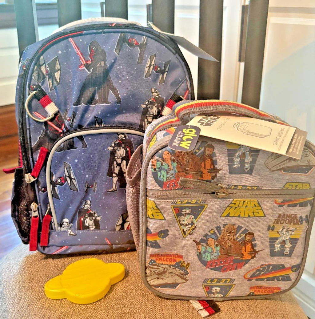 Pottery Barn School STAR WARS BACKPACK LUNCH Disney Grogu Solo Travel Bag  ?? /