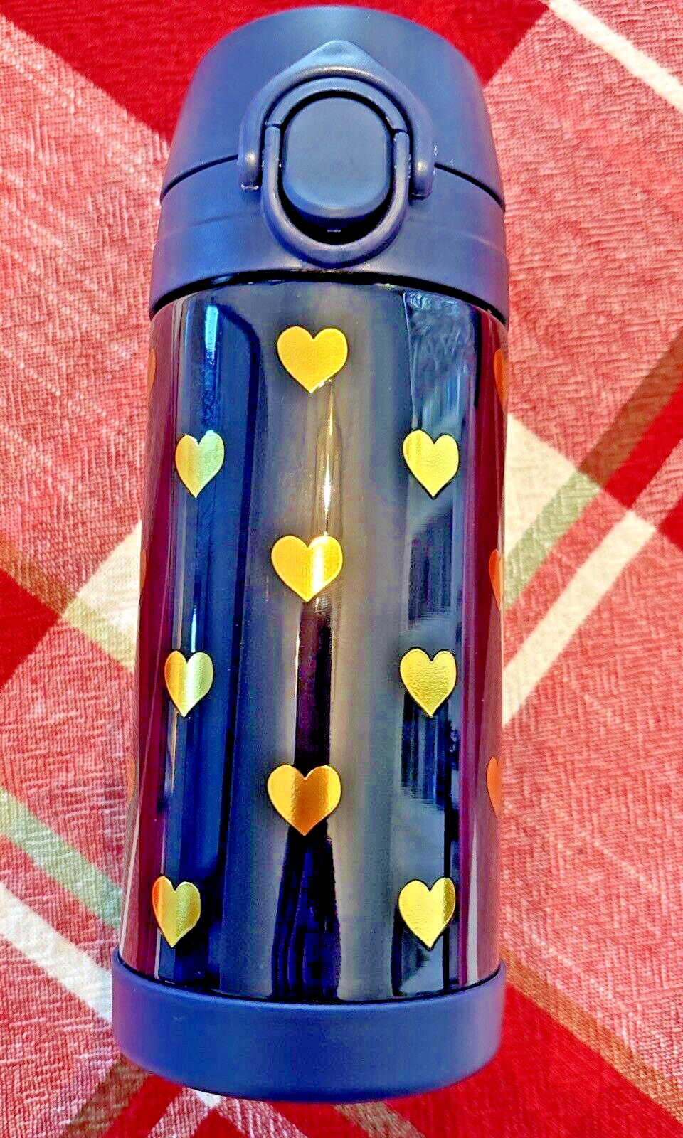 Pottery Barn School Disney Lunch WATER BOTTLE glitter Travel rainbow gold gift n