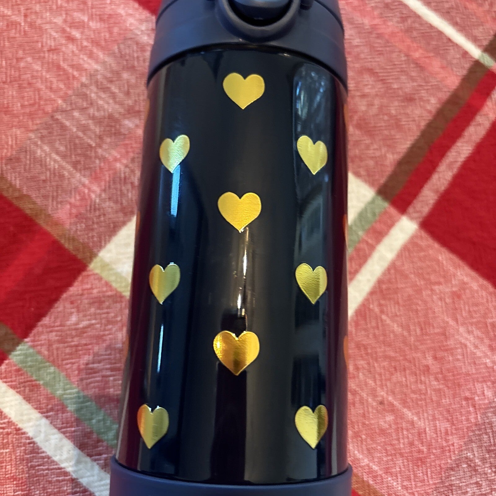 Pottery Barn School Disney Lunch WATER BOTTLE glitter Travel rainbow gold gift n