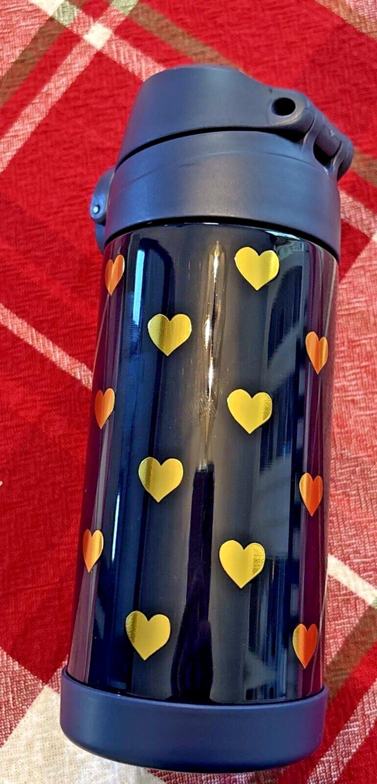 Pottery Barn School Disney Lunch WATER BOTTLE glitter Travel rainbow gold gift n