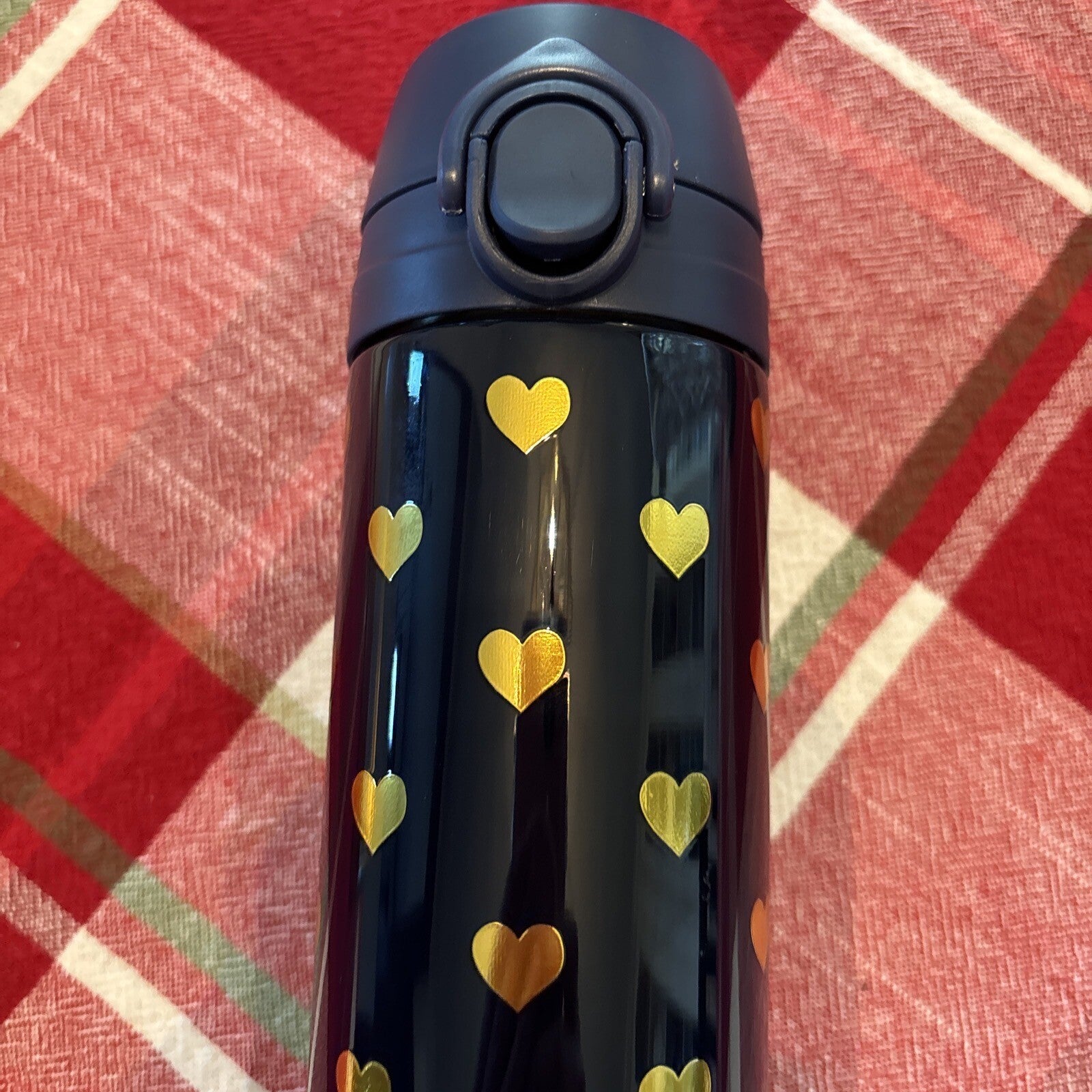 Pottery Barn School Disney Lunch WATER BOTTLE glitter Travel rainbow gold gift n