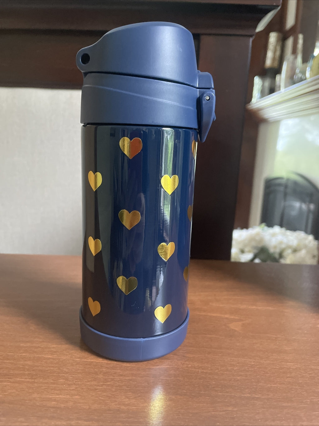 Pottery Barn School Disney Lunch WATER BOTTLE glitter Travel rainbow gold gift n