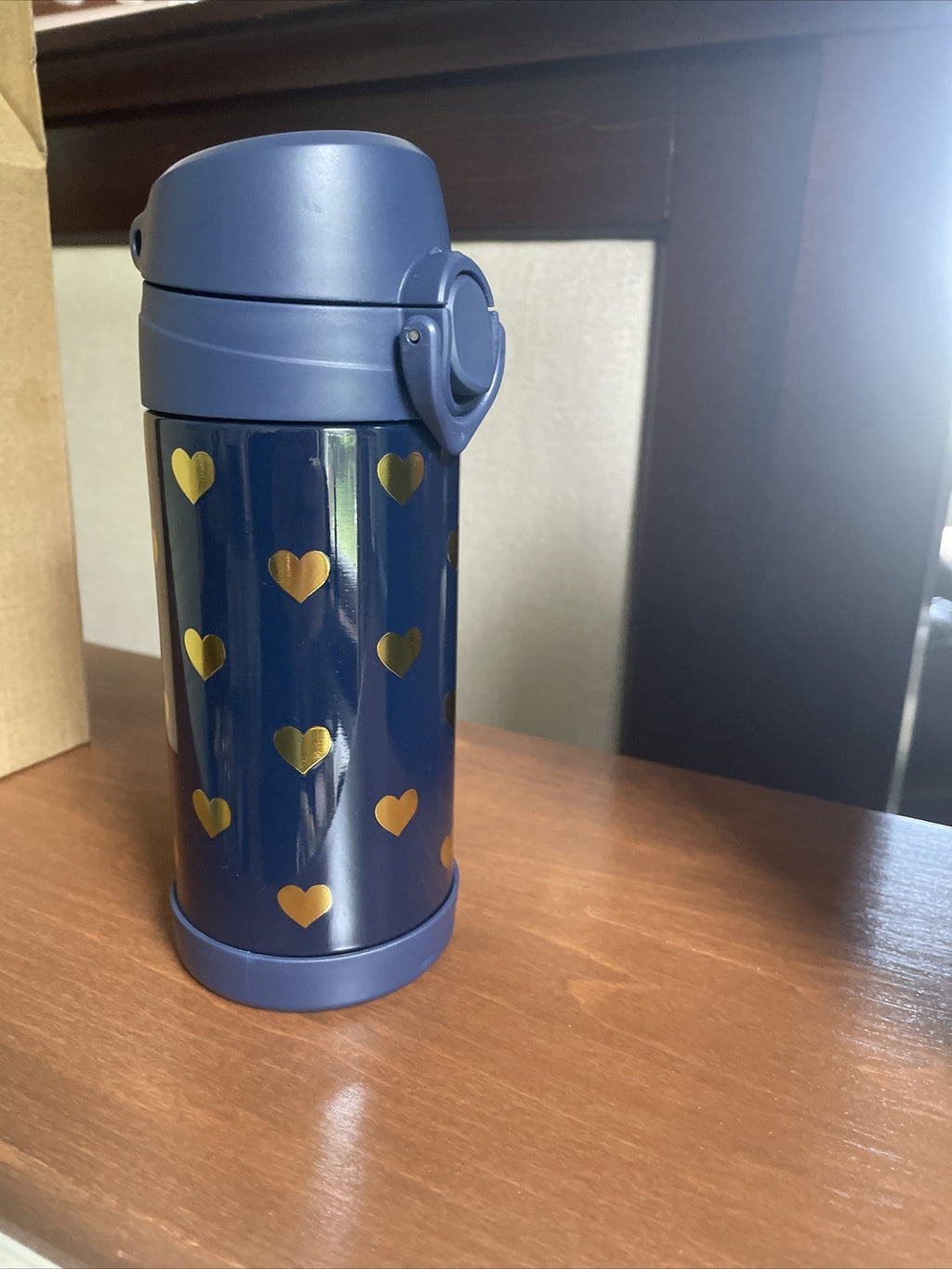 Pottery Barn School Disney Lunch WATER BOTTLE glitter Travel rainbow gold gift n