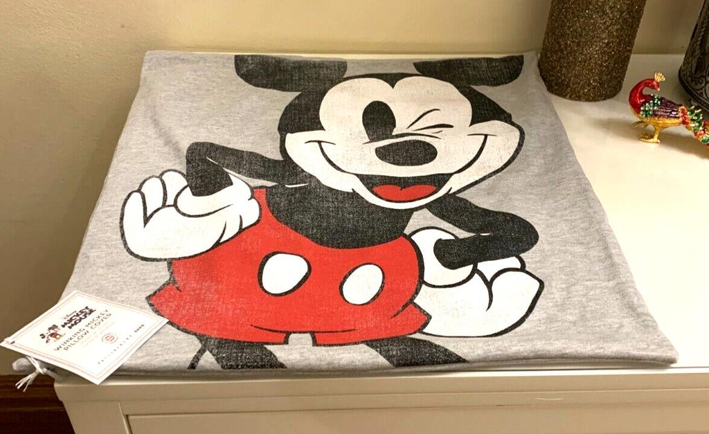 Pottery Barn MICKEY MOUSE pillow sham holiday gift school star Disney kid new -