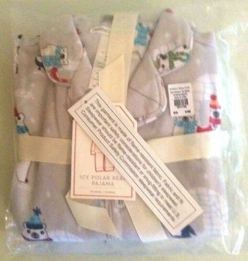 Disney Pottery Barn Holiday Pajama Bear sleep pj winter Birthday gift SIZE 2 ]
