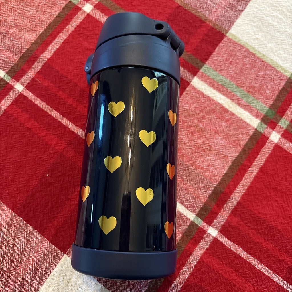 Pottery Barn School Disney Lunch WATER BOTTLE glitter Travel rainbow gold gift n