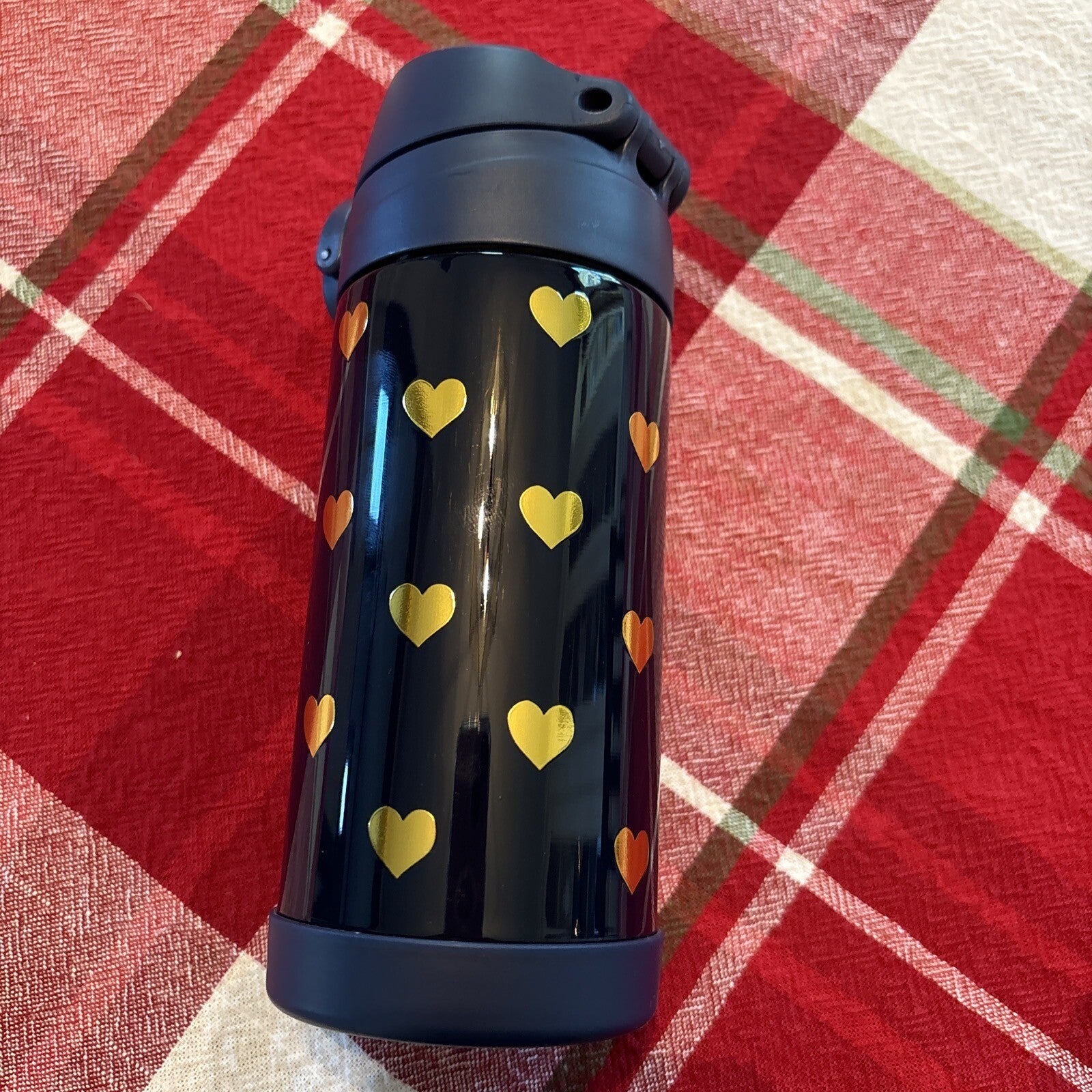 Pottery Barn School Disney Lunch WATER BOTTLE glitter Travel rainbow gold gift n