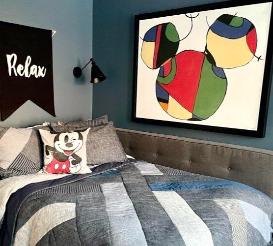 Pottery Barn MICKEY MOUSE pillow sham holiday gift school star Disney kid new -