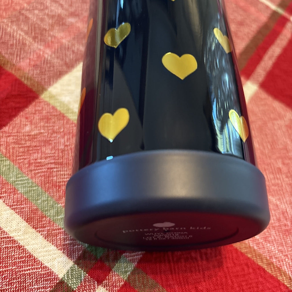 Pottery Barn School Disney Lunch WATER BOTTLE glitter Travel rainbow gold gift n