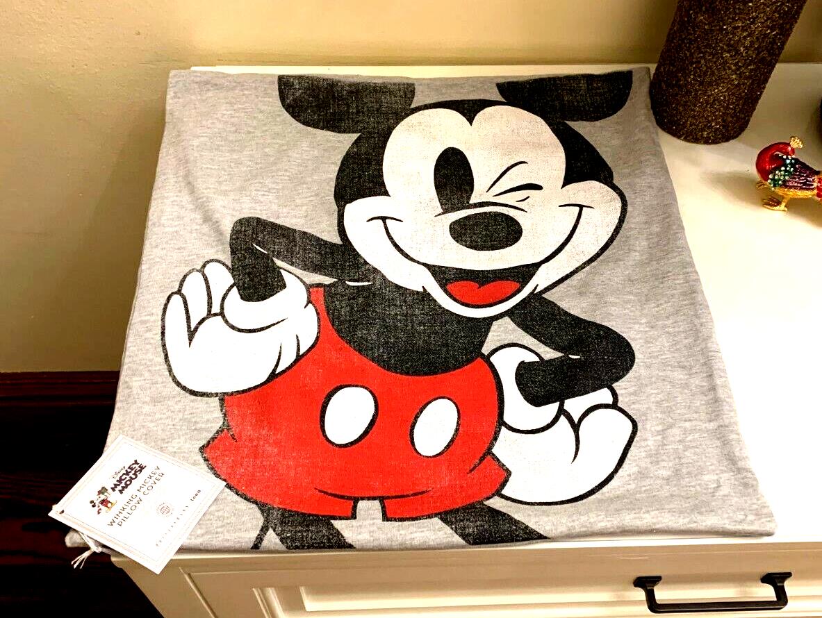 Pottery Barn MICKEY MOUSE pillow sham holiday gift school star Disney kid new -