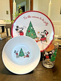 Pottery Barn DINNER SET Disney Mickey Mouse PLATE School Christmas holiday party