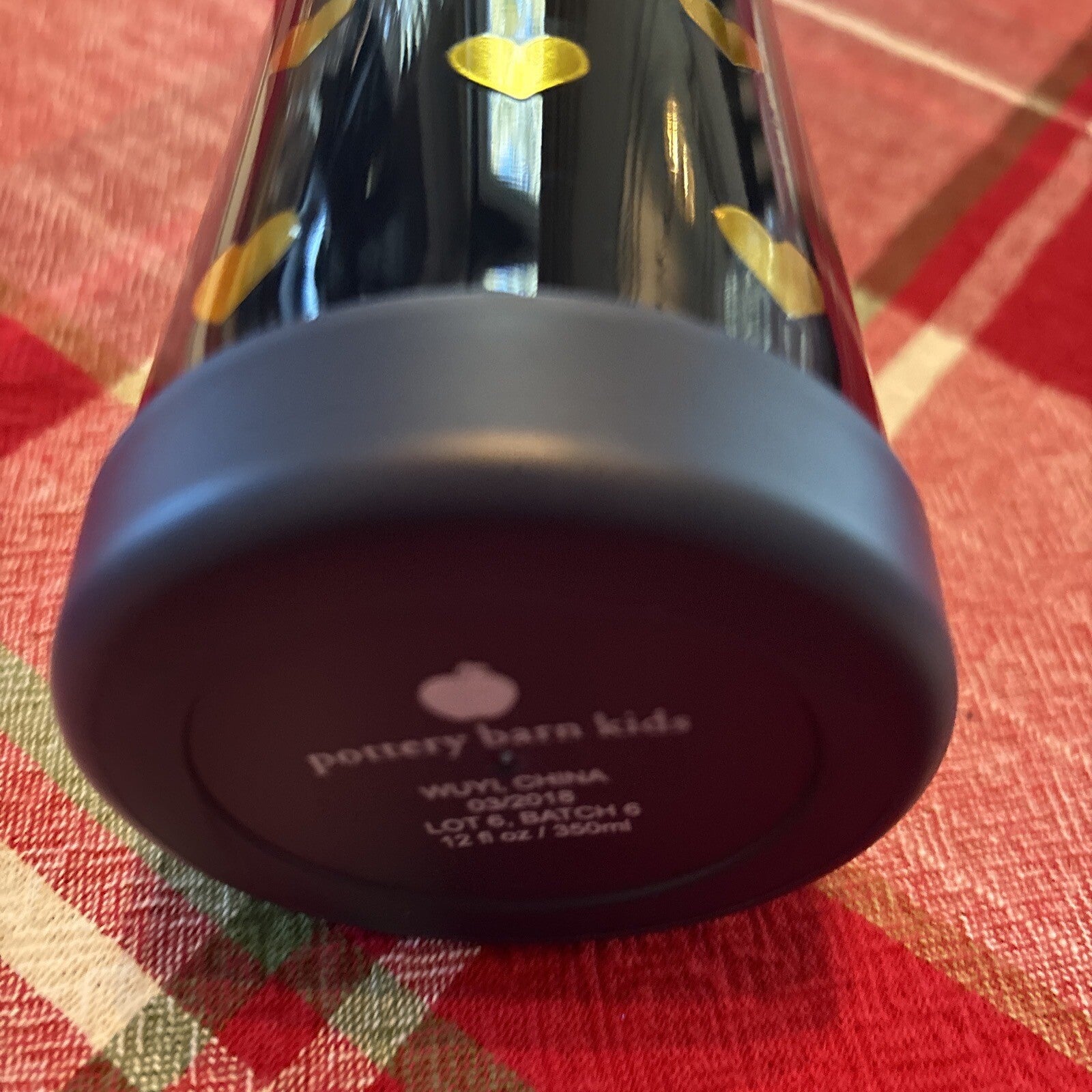 Pottery Barn School Disney Lunch WATER BOTTLE glitter Travel rainbow gold gift n