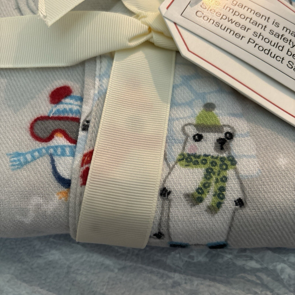 Disney Pottery Barn Holiday Pajama Bear sleep pj winter Birthday gift SIZE 2 ]