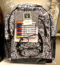 Pottery Barn school Keith Haring LARGE  BAckpack TRAVEL +Markers cartoon comic .