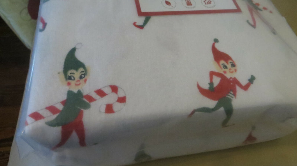Pottery barn Christmas holiday Elf twin sheet set party gift school kid Disney '