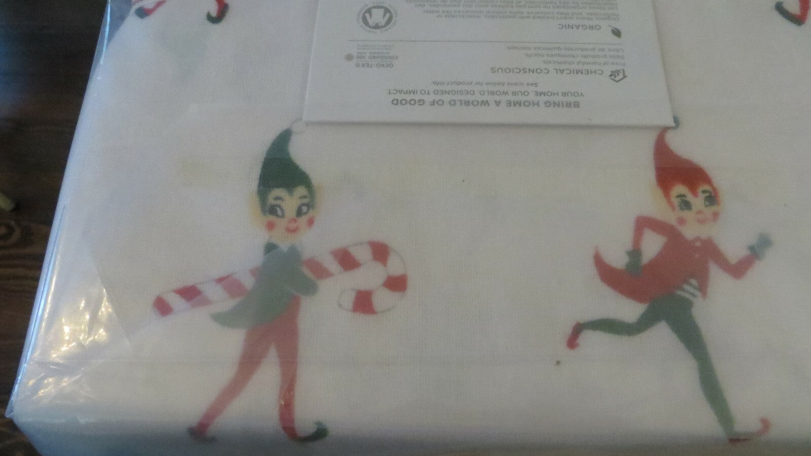 Pottery barn Christmas holiday Elf twin sheet set party gift school kid Disney '