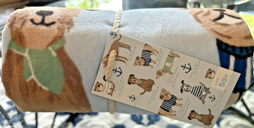 Pottery Barn Disney baby Bath Salty Dog Towel school pool Beach space travel ??.