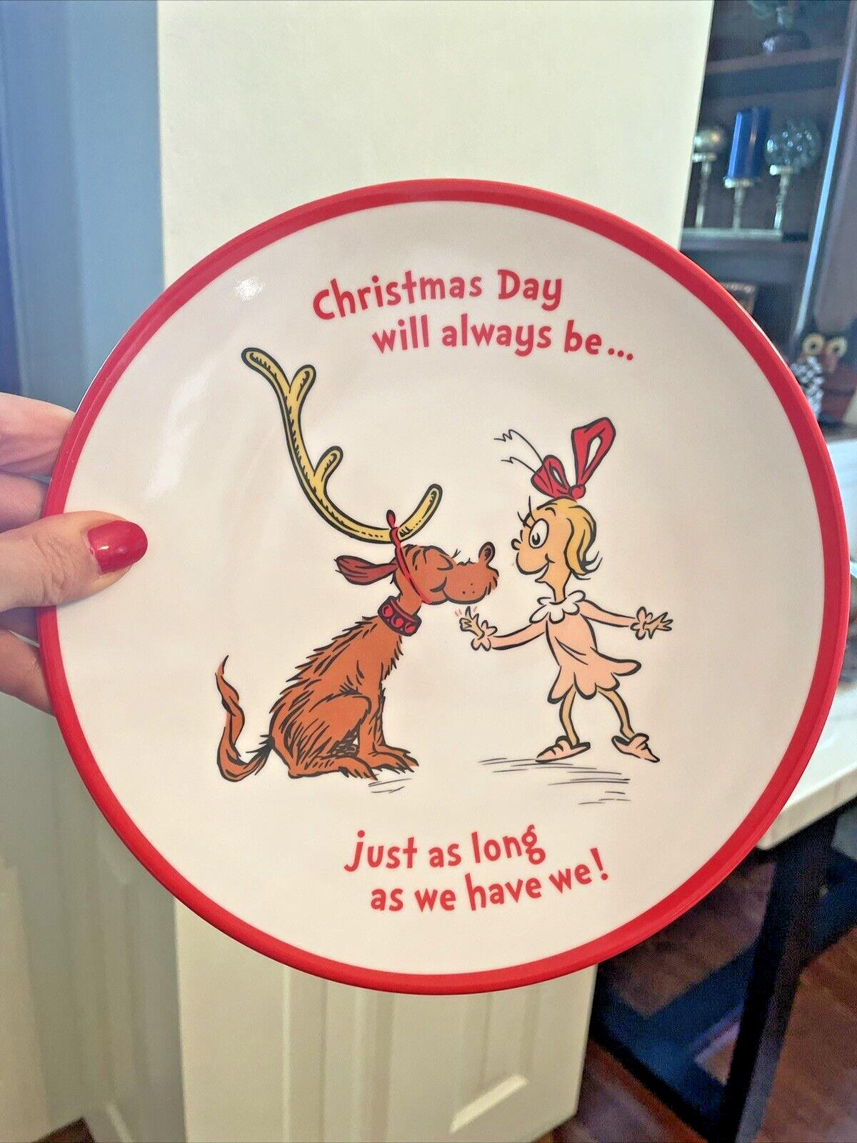 Pottery Barn Dinner set GRINCH Seuss Disney holiday Christmas party Plate kid