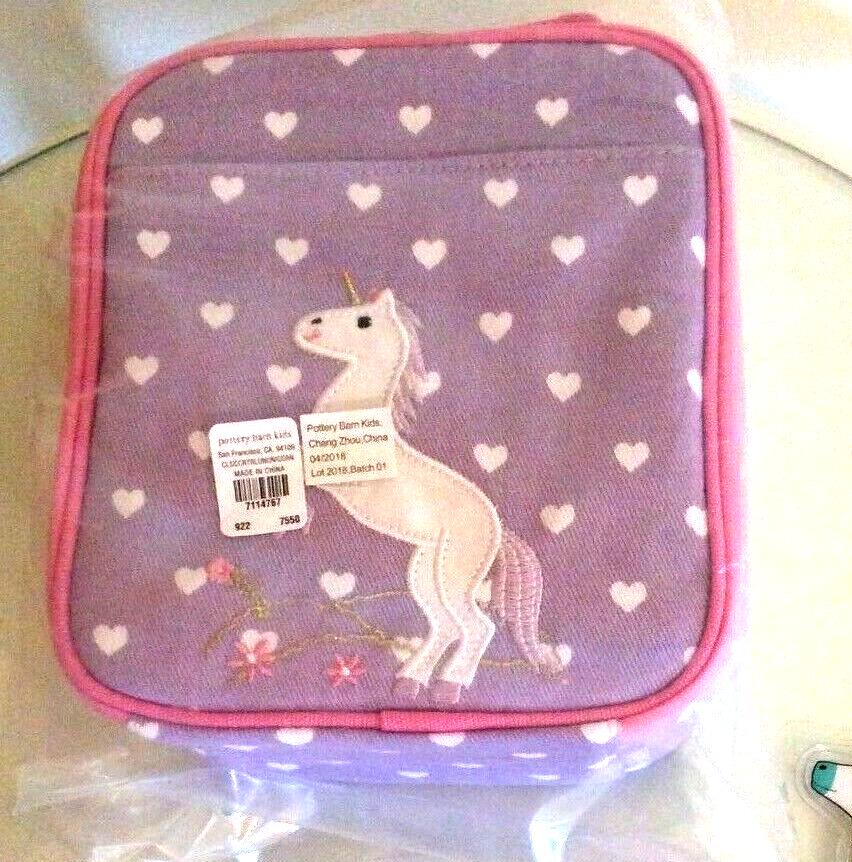 Pottery Barn School Disney Princess Unicorn girl Pink LUNCH BOX Bag gift pre k ,