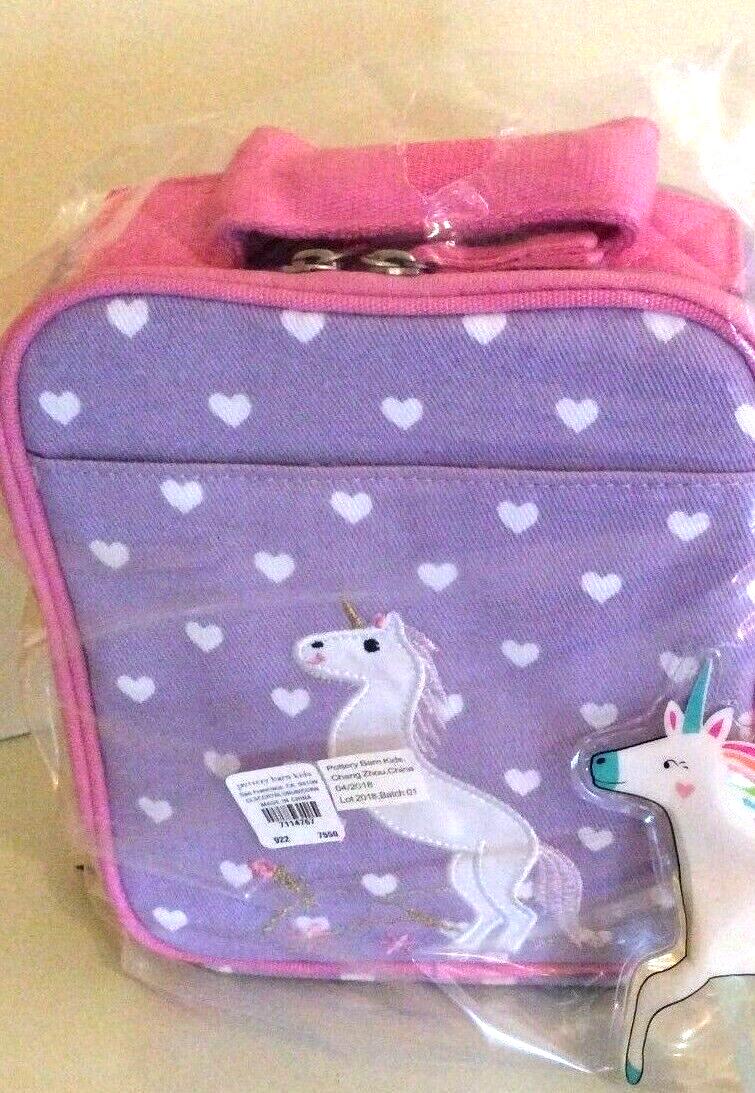 Pottery Barn School Disney Princess Unicorn girl Pink LUNCH BOX Bag gift pre k ,