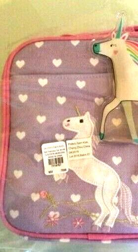 Pottery Barn School Disney Princess Unicorn girl Pink LUNCH BOX Bag gift pre k ,