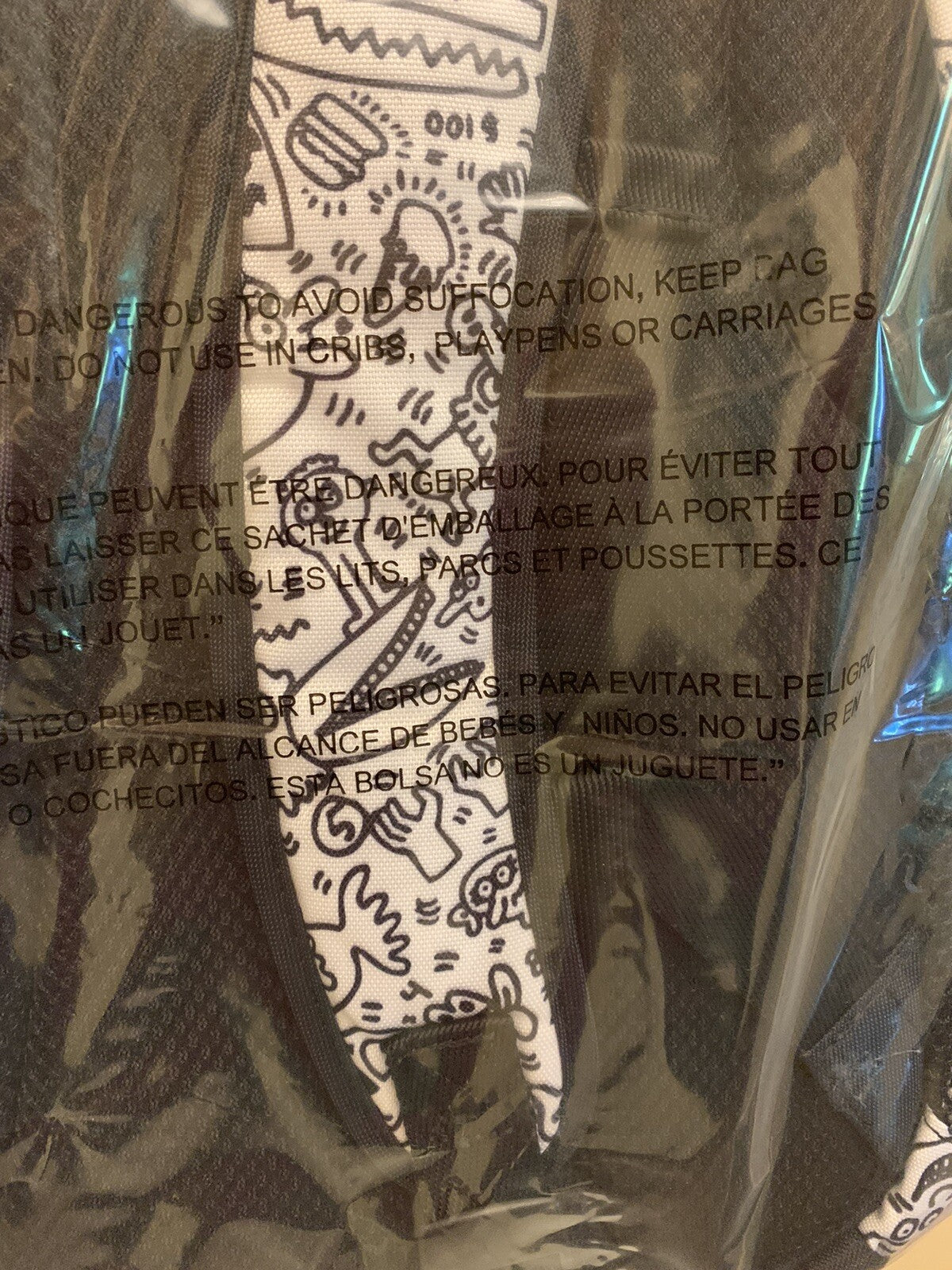 Pottery Barn school Keith Haring LARGE  BAckpack TRAVEL +Markers cartoon comic .