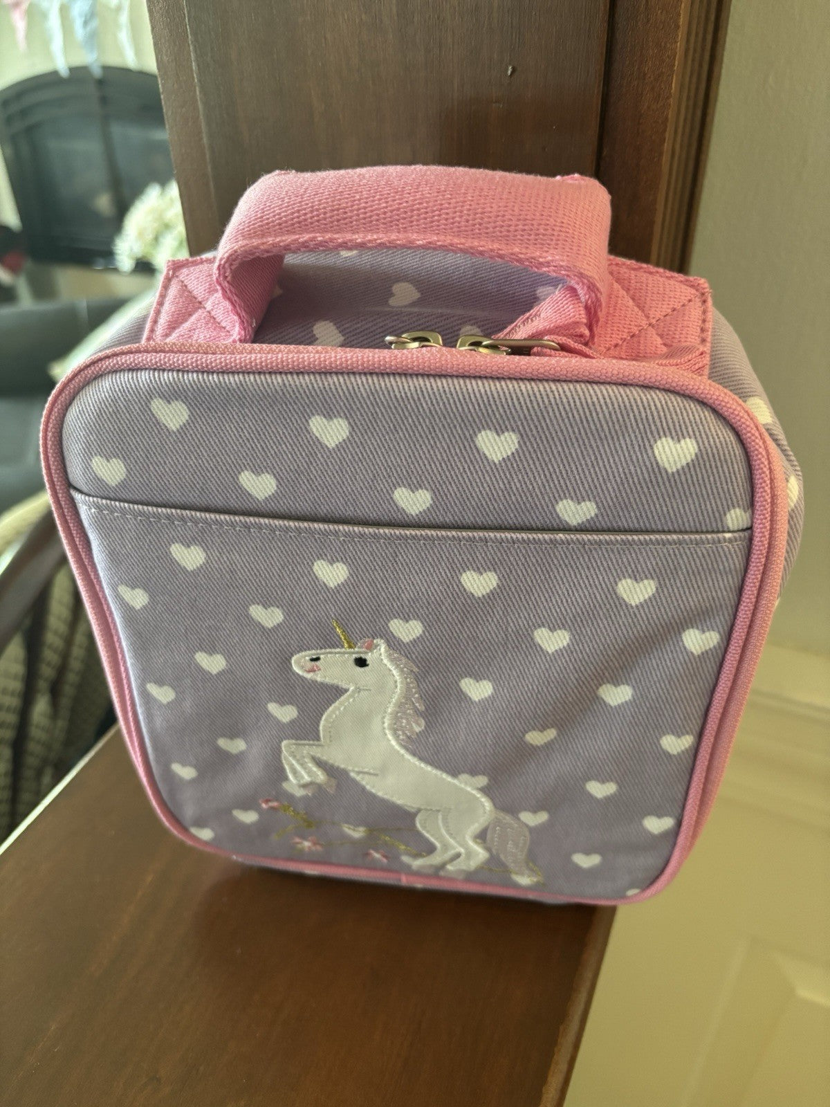 Pottery Barn School Disney Princess Unicorn girl Pink LUNCH BOX Bag gift pre k ,