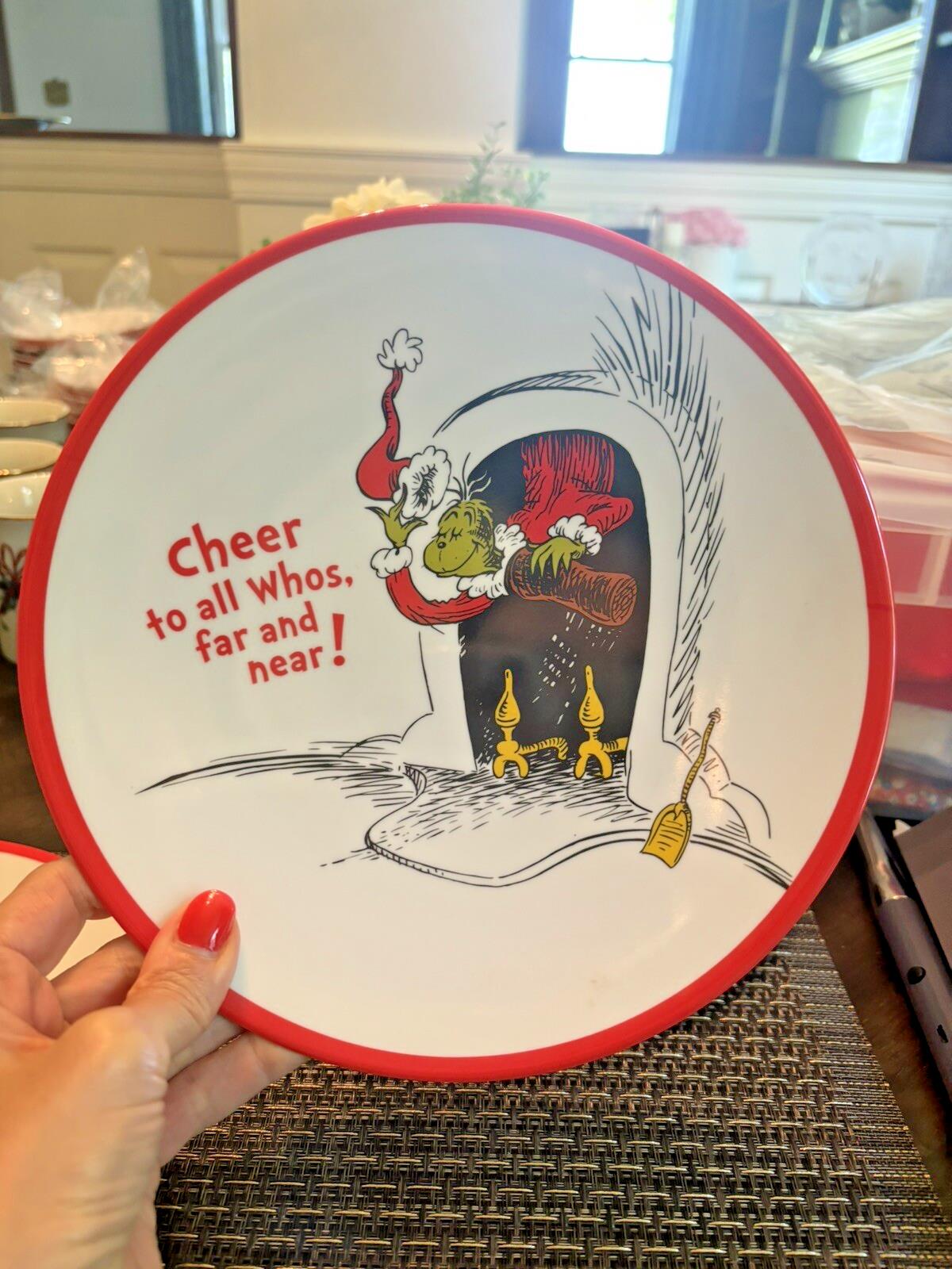 Pottery Barn Dinner set GRINCH Seuss Disney holiday Christmas party Plate kid