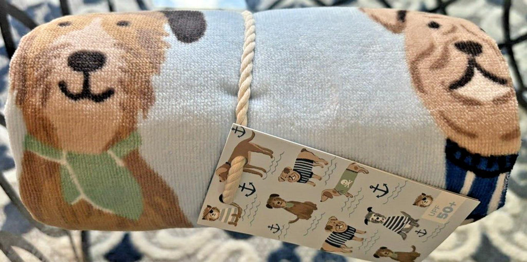 Pottery Barn Disney baby Bath Salty Dog Towel school pool Beach space travel ??.