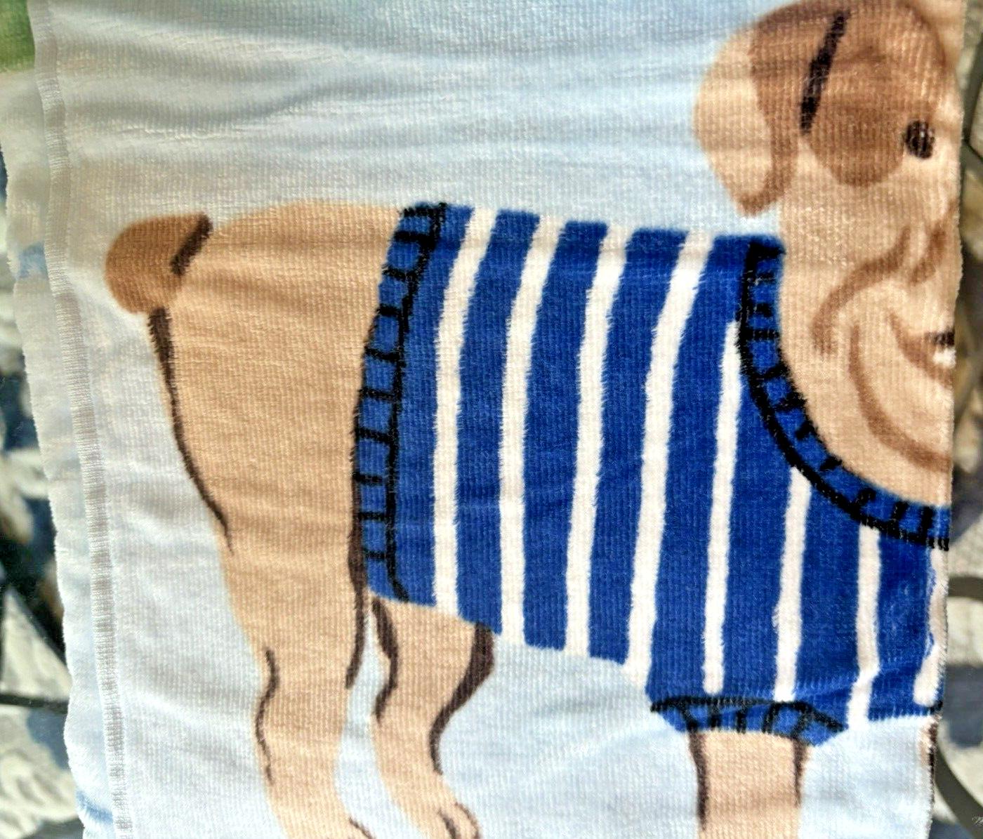 Pottery Barn Disney baby Bath Salty Dog Towel school pool Beach space travel ??.
