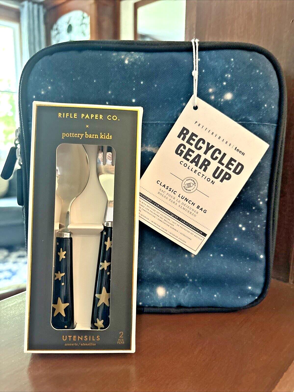 Pottery Barn school Space LUNCH BOX BAG + UTENSIL SET star wars Disney travel [