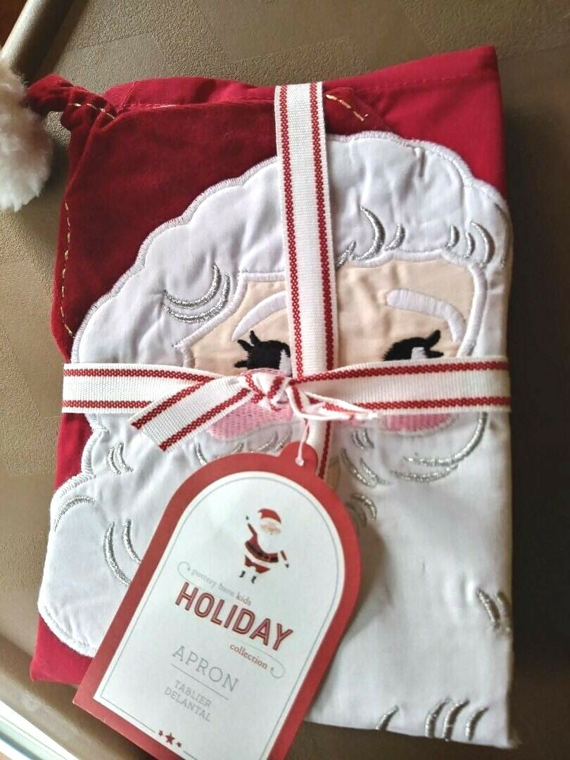 Pottery Barn holiday Apron Santa Disney gift Christmas school kid birthday '