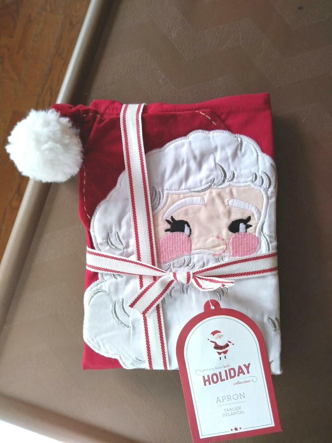 Pottery Barn holiday Apron Santa Disney gift Christmas school kid birthday '