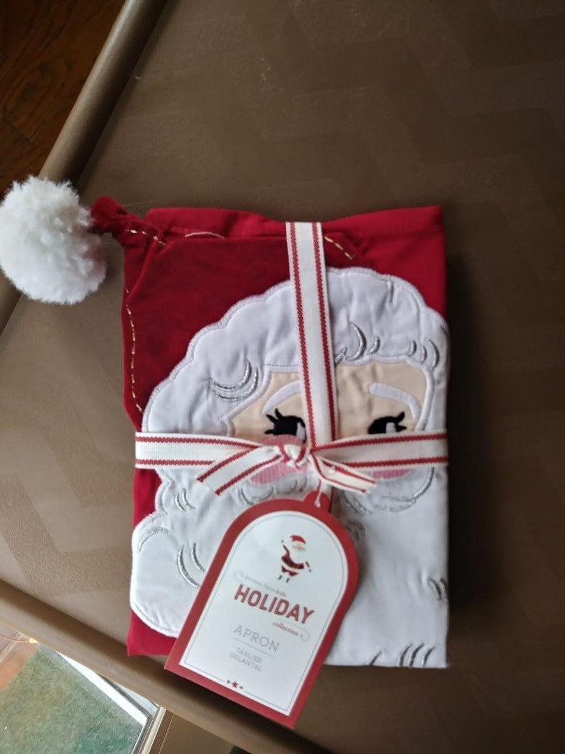 Pottery Barn holiday Apron Santa Disney gift Christmas school kid birthday '