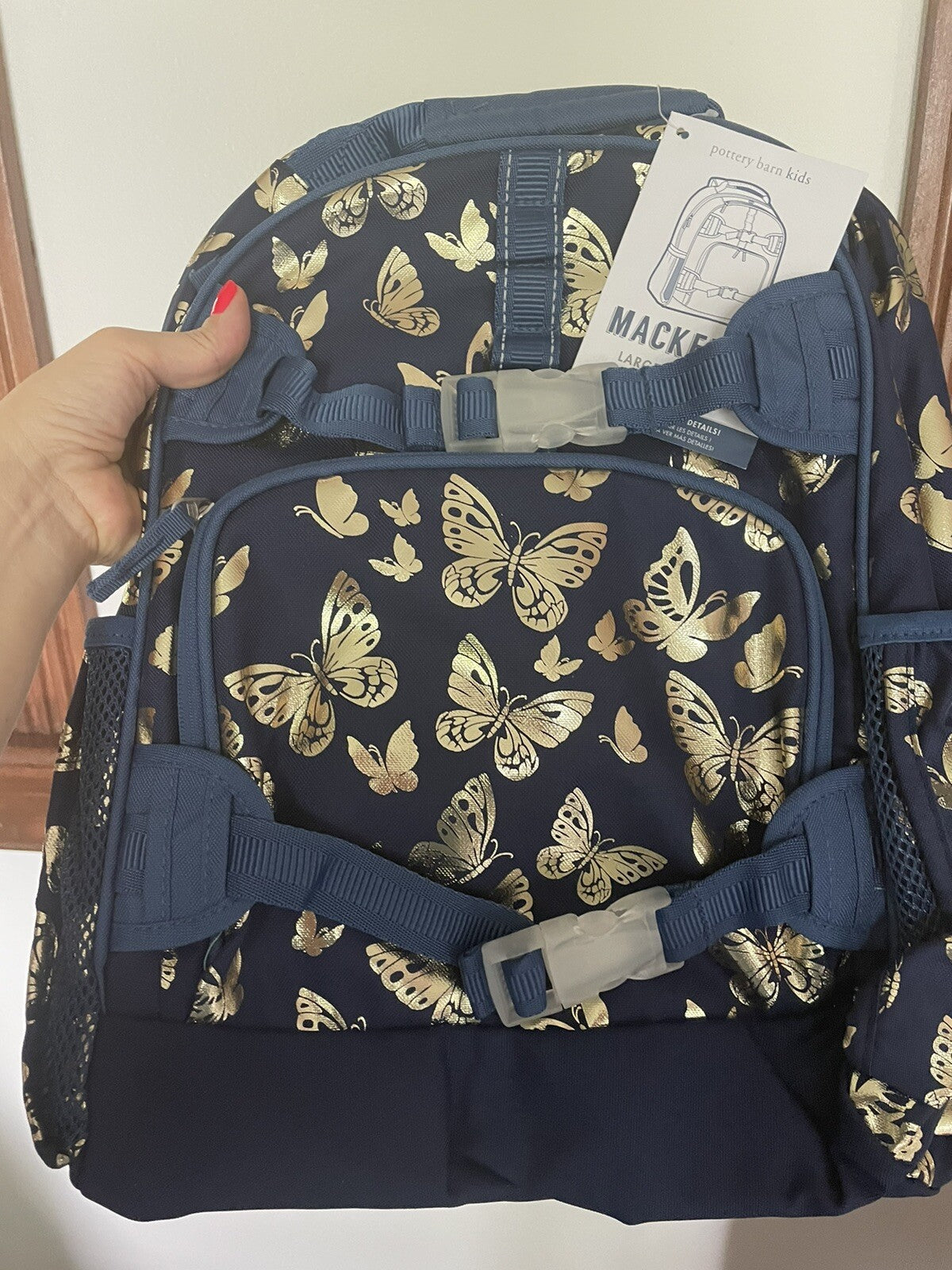 Disney School Pottery barn Butterflies BACKPACK glitter bag girl gift garden ??n