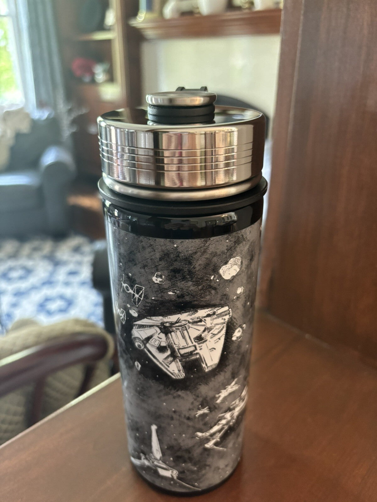 Pottery Barn School Disney STAR WARS space boy LARGE WATER BOTTLE hans droid  h