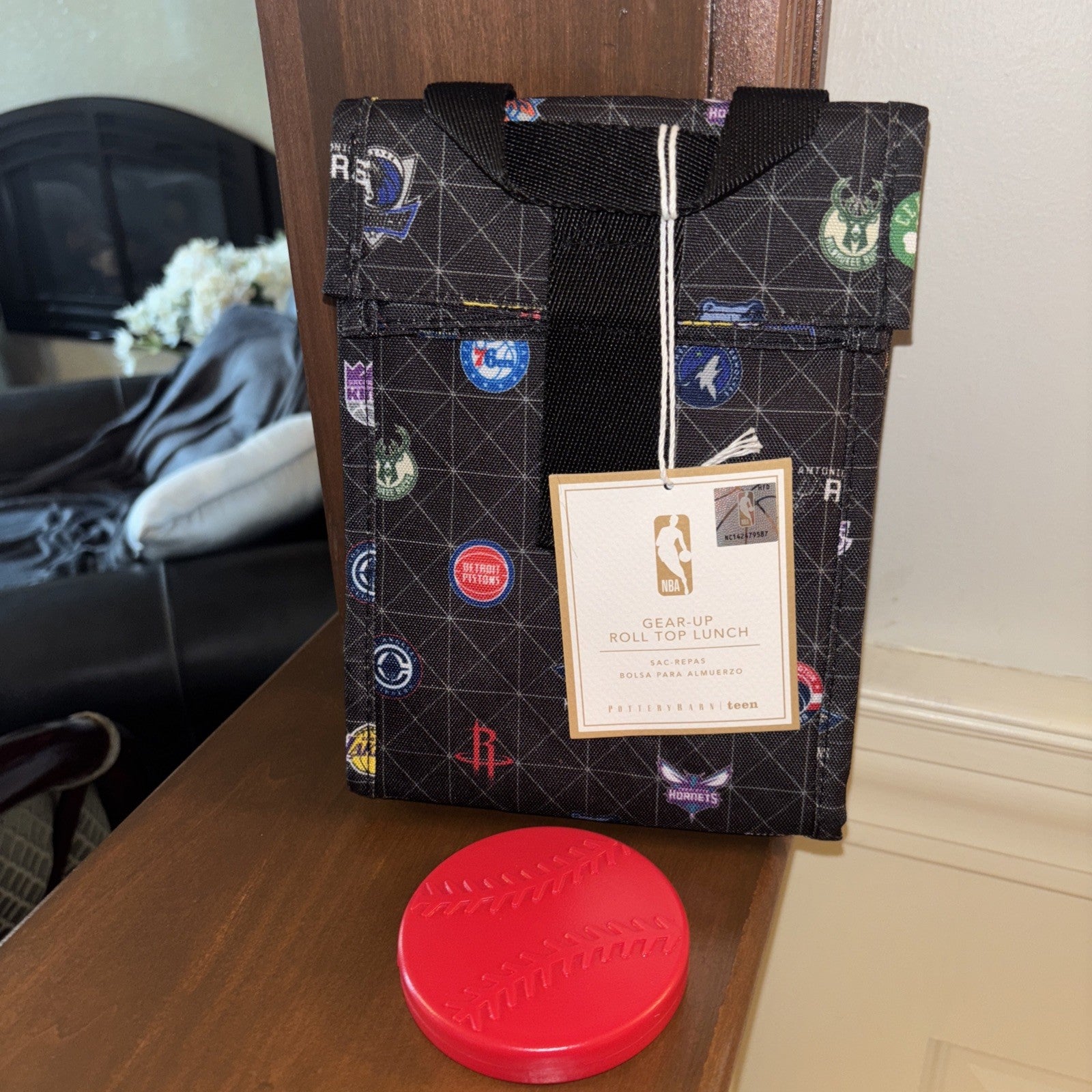 Pottery Barn School NBA Basketball ?? Baseball Lunch Bag sport Disney travel boy