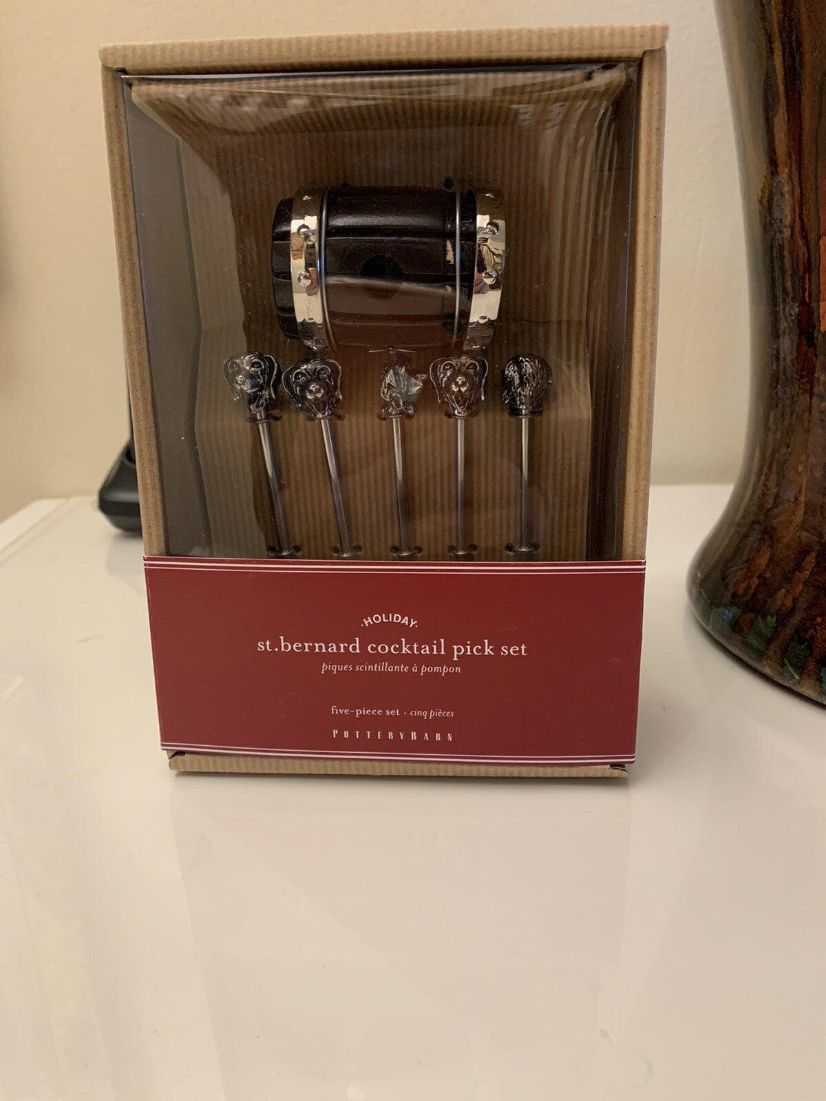 Pottery Barn Bar dog Cocktail holiday lodge party dad Disney set Birthday gift n
