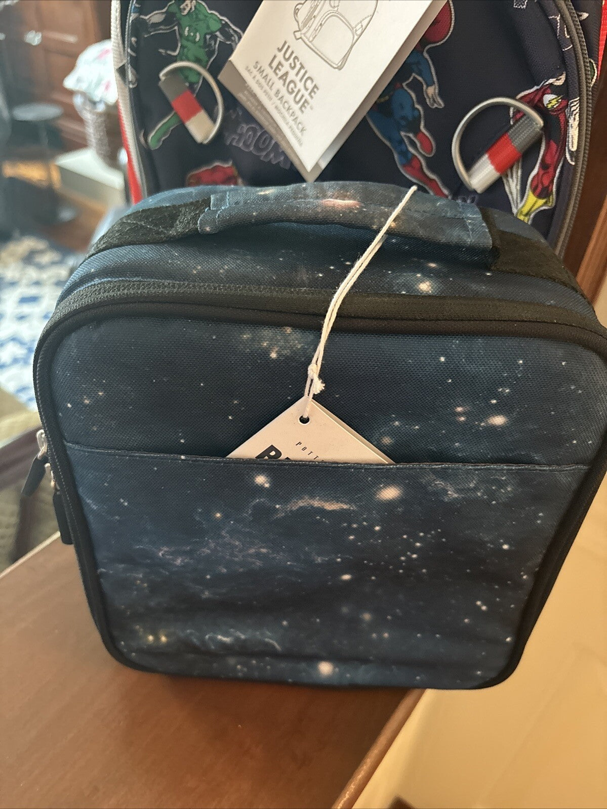 Pottery Barn school Disney Justice league Disney + Lunch Box bag batman flash .