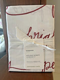 pottery barn Holiday Christmas 12 Days gift disney Pillowcase cotton red SET 2 ]