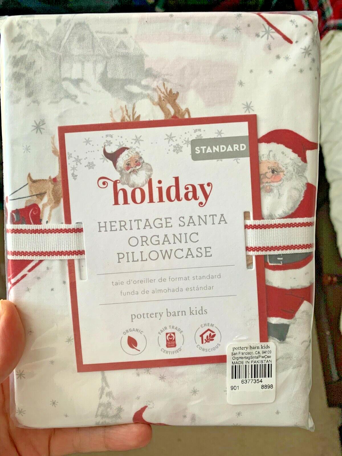 Pottery Barn Christmas heritage Disney holiday pillowcase Rudolph Santa Gift ]