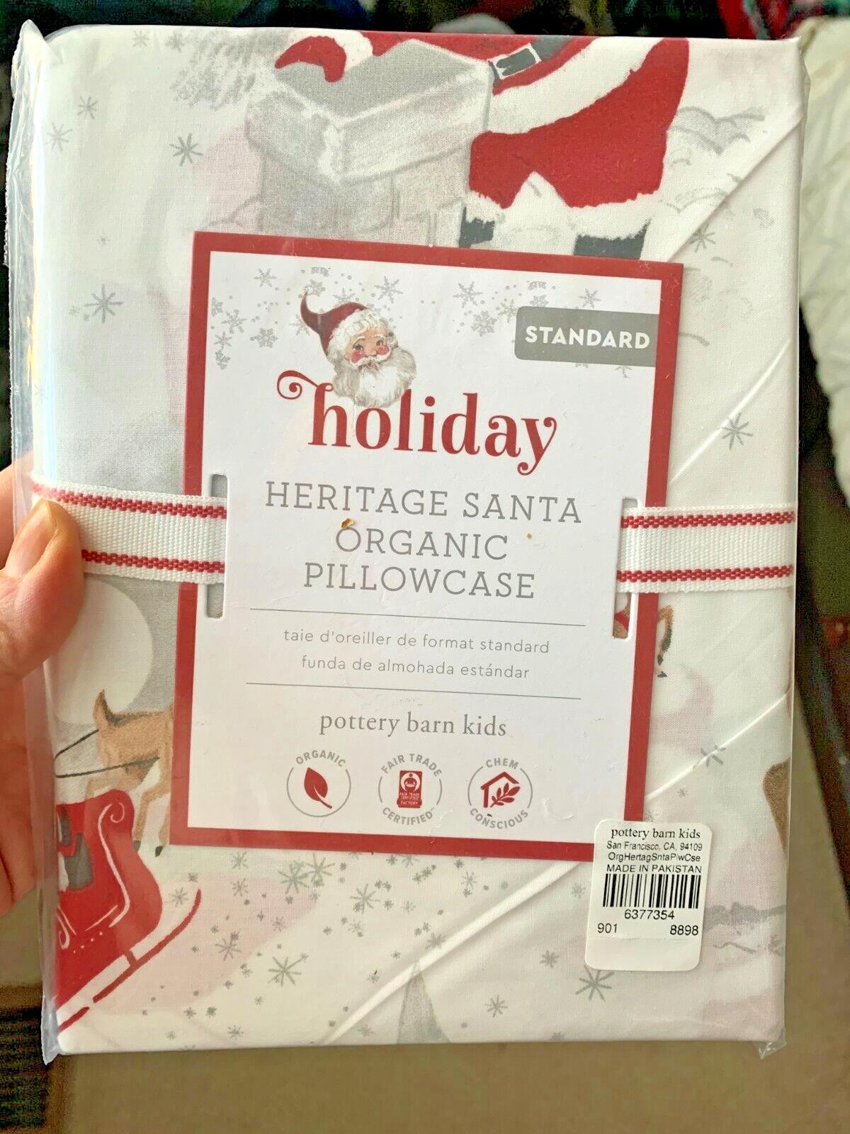 Pottery Barn Christmas heritage Disney holiday pillowcase Rudolph Santa Gift ]