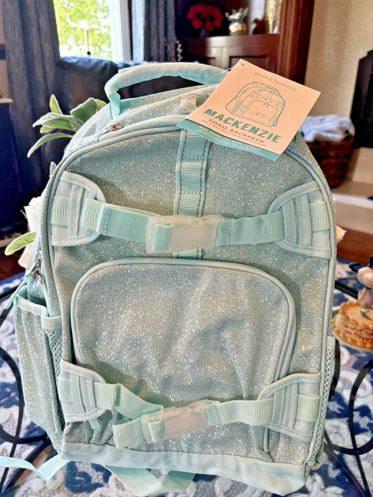 Pottery Barn School Disney Glitter Snoopy BACKPACK LUNCH WATER travel Bag girl `