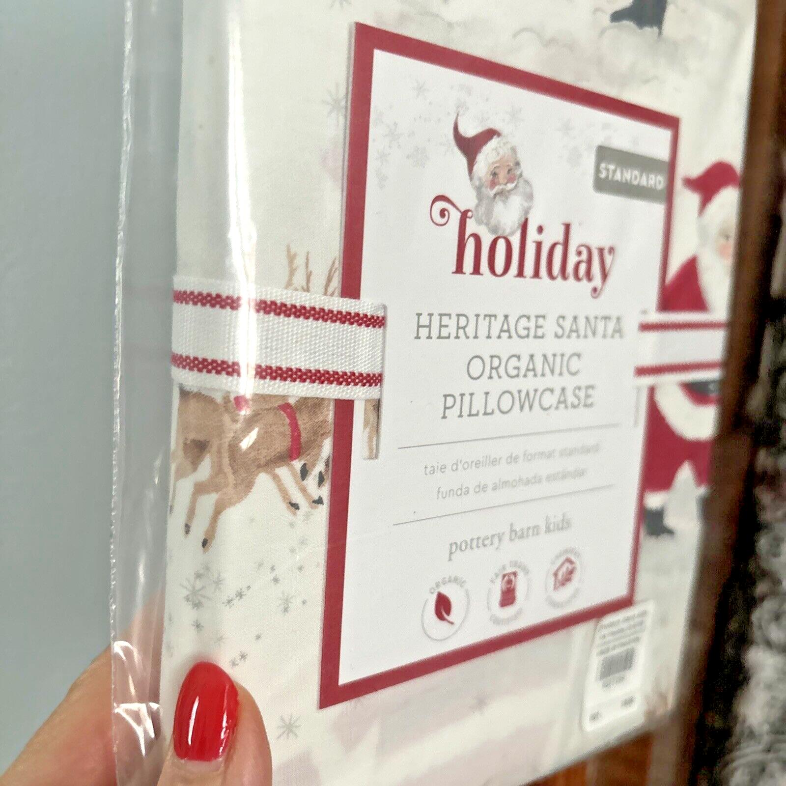 Pottery Barn Christmas heritage Disney holiday pillowcase Rudolph Santa Gift ]