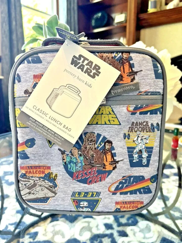 Pottery Barn School Disney Star Wars LUNCH BAG SOLO space travel Mandalorian [